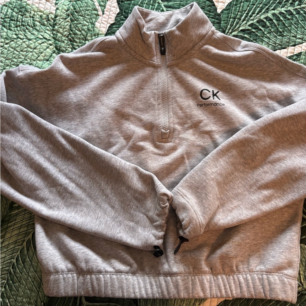 Calvin Klein Gray Half-Zip Performance Pullover